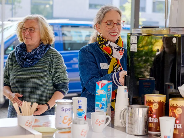 Unser Kaffeemobil Evie; Foto: Uwe Schaffmeister