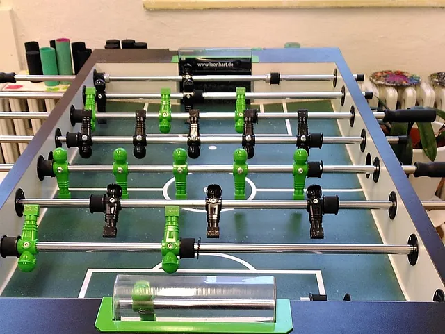 Unser Kickertisch ist sehr beliebt; Foto: evdus