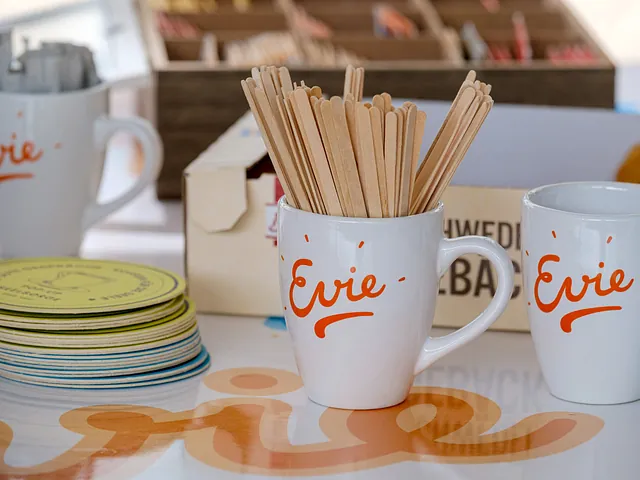 Unser Kaffeemobil Evie; Foto: Uwe Schaffmeister