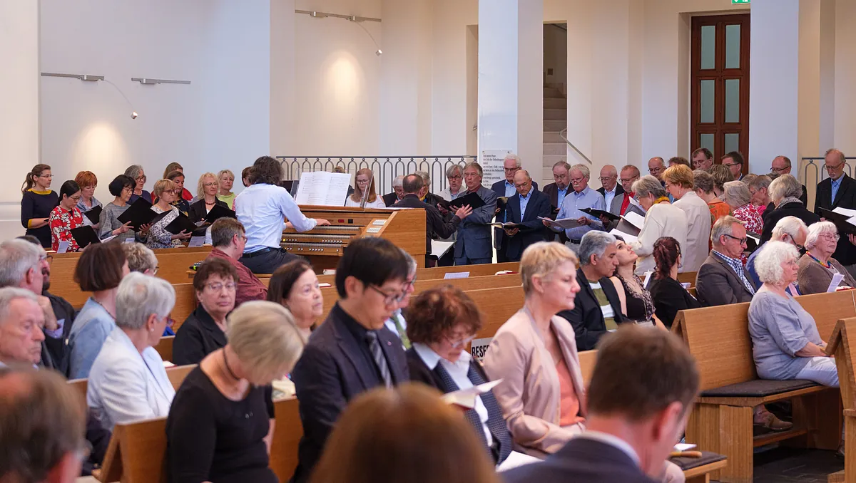 Gottesdienst in der Johanneskirche; Foto: Uwe Schaffmeister