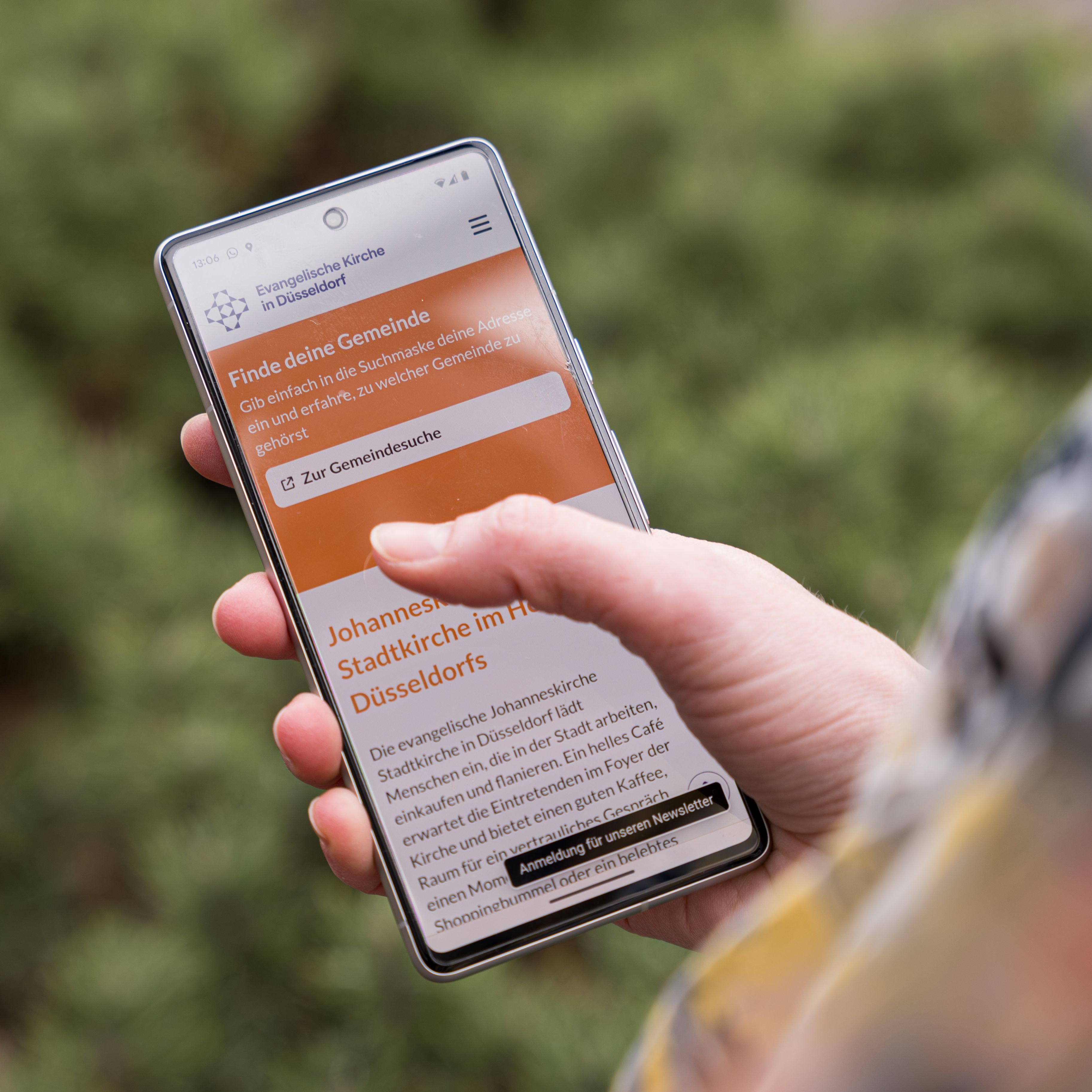 Gemeindesuche Evangelische Kirche in Düsseldorf; Karte: evdus/google maps